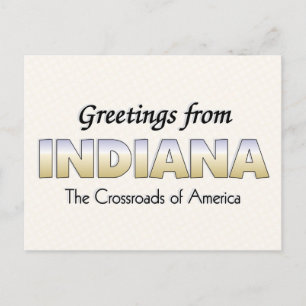 Carte Postale Salutations de Indiana