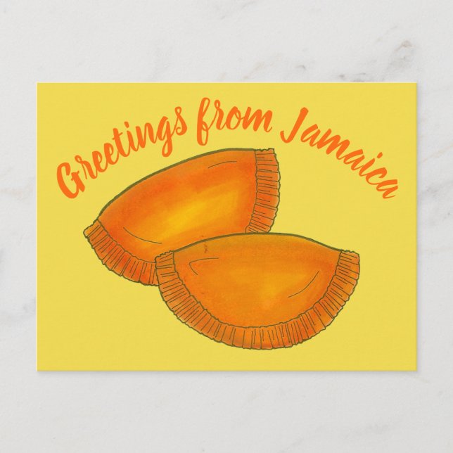 Carte Postale Salutations de Jamaica Jamaican Beef Patty Foodie (Devant)