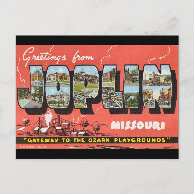 Carte Postale Salutations de Joplin (Devant)