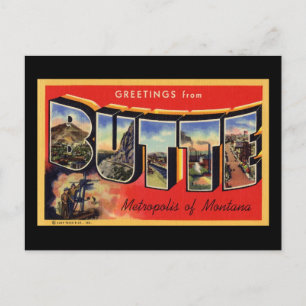 Carte Postale Salutations de la Butte Metropolis du Montana