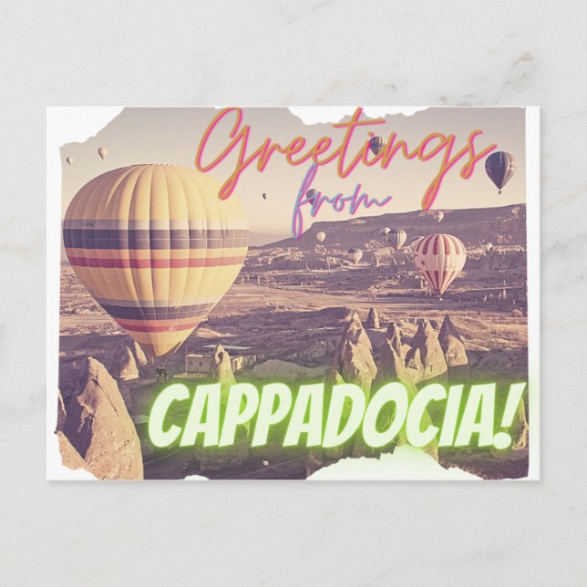 Carte Postale Salutations De La Cappadoce Turquie (Devant)