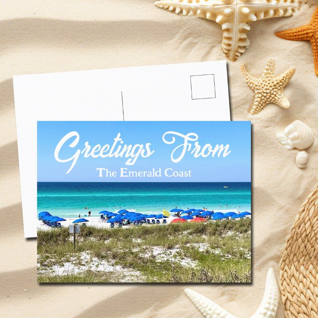 Carte Postale Salutations de la Côte d'Emeraude Belle Floride (Créateur téléchargé)