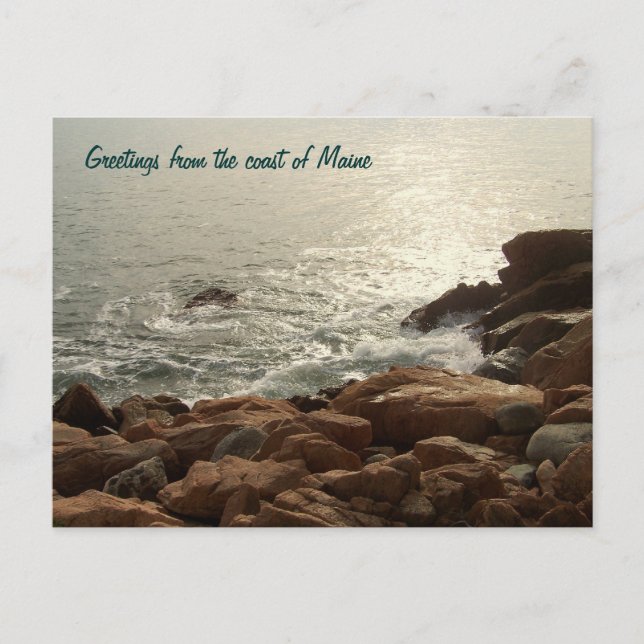Carte Postale Salutations de la côte du Maine (Devant)