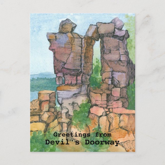Carte Postale Salutations de la porte de Devil Wisconsin Lake (Devant)