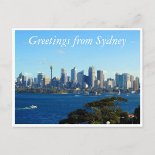 Carte Postale salutations de la skyline de sydney city