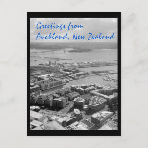 Carte Postale Salutations de la ville d'Auckland, Nouvelle-Zélan