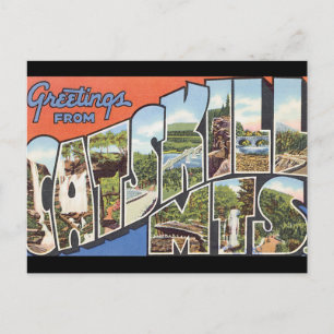 Carte Postale Salutations de l'affiche Catskill Mts_Vintage voya