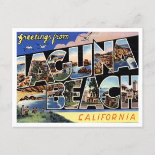 Carte Postale Salutations de Laguna Beach, Californie Travel