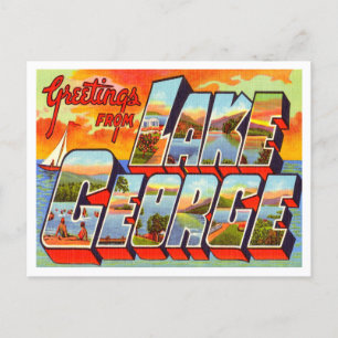 Carte Postale Salutations de Lake George, New York Travel