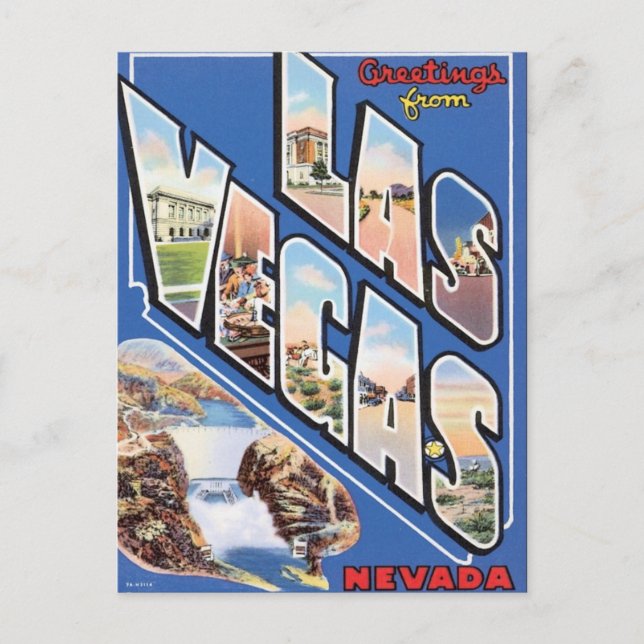 Carte Postale Salutations De Las Vegas (Devant)