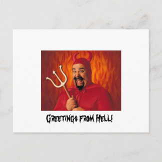 Carte Postale Salutations de l'enfer !