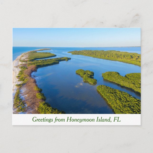 Carte Postale Salutations de l'île de Lune de miel, Floride cart (Devant)