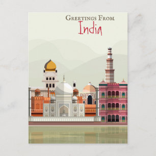Carte Postale Salutations de l'Inde