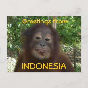 Carte Postale Salutations de l'INDONÉSIE Photo