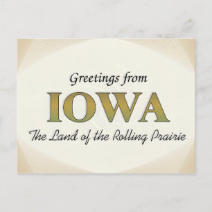 Carte Postale Salutations de l'Iowa