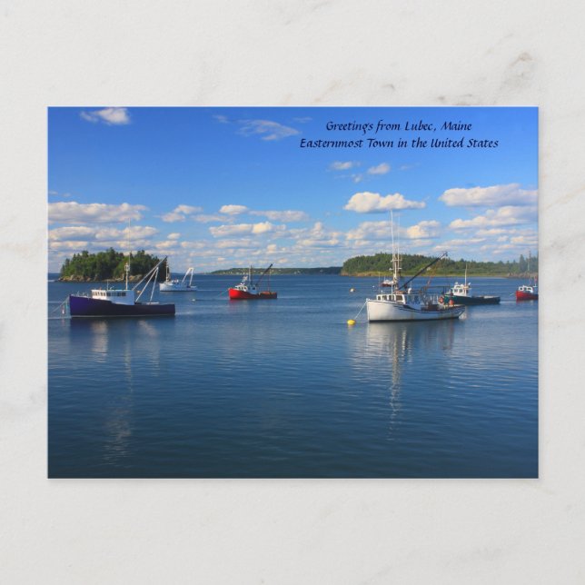 Carte Postale Salutations de Lubec, Maine (Devant)