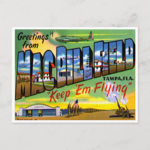 Carte Postale Salutations de Mac Dill Field, Tampa, Floride