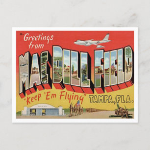 Carte Postale Salutations de Mac Dill Field, Tampa, Floride