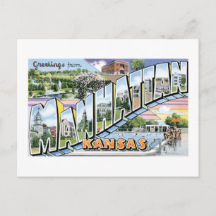 Carte Postale Salutations de Manhattan, Kansas !