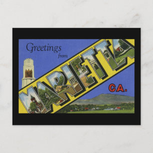 Carte Postale Salutations de Marietta Géorgie