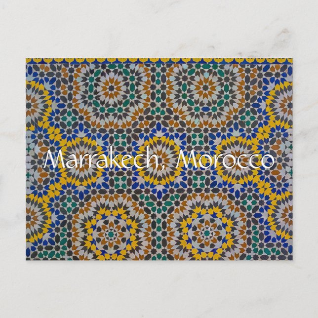 Carte Postale Salutations de Marrakech Maroc (Devant)