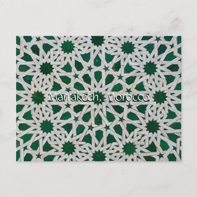 Carte Postale Salutations de Marrakech Maroc (Devant)