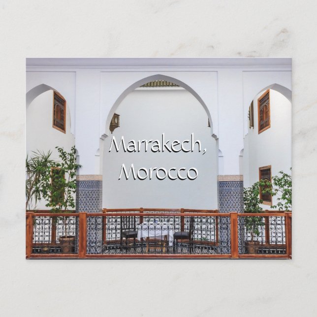 Carte Postale Salutations de Marrakech Maroc (Devant)