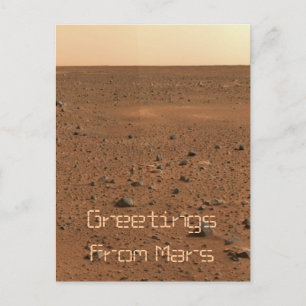 Carte Postale Salutations de Mars