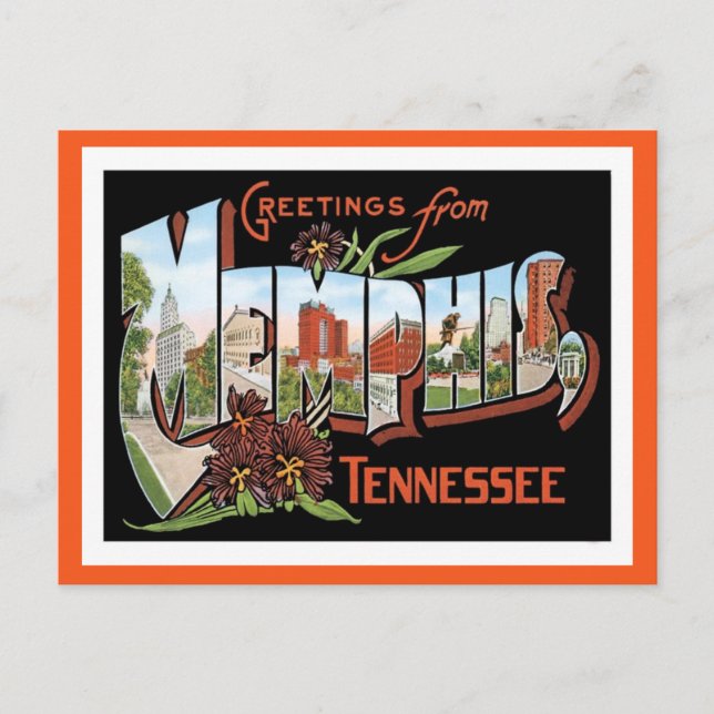 Carte Postale Salutations de Memphis Tennessee US City (Devant)