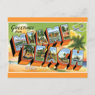 Carte Postale Salutations de Miami Beach