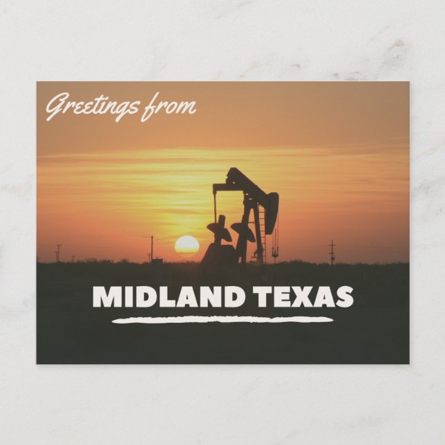 Carte Postale Salutations de Midland Texas Postcard (Devant)