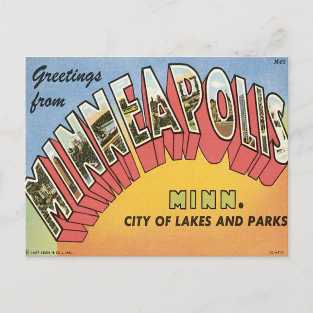 Carte Postale Salutations De Minneapolis (Devant)