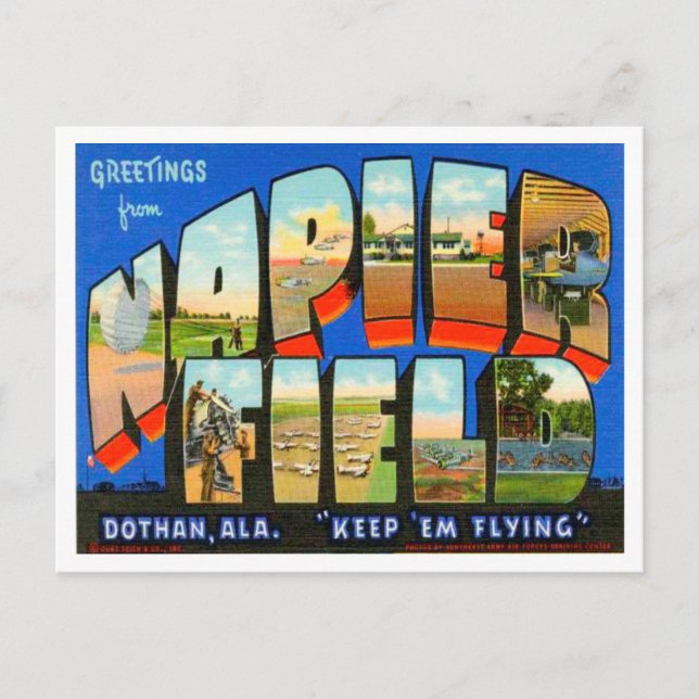 Carte Postale Salutations de Napierfield, Dothan, Alabama Travel (Devant)