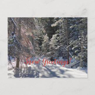 Carte Postale Salutations de neige de Tahoe City !