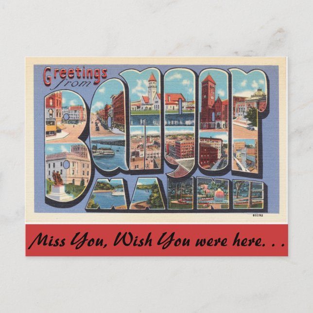 Carte Postale Salutations de New Bangor (Devant)