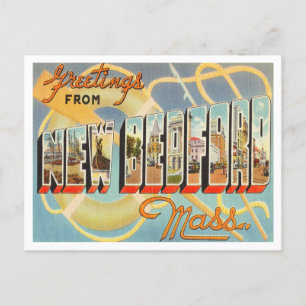 Carte Postale Salutations de New Bedford, Massachusetts Travel