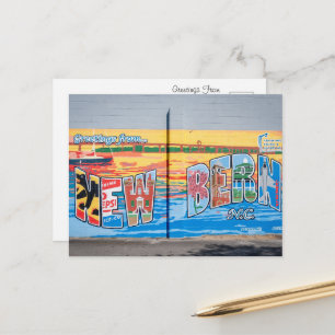 Carte Postale Salutations de New Bern, Caroline du Nord