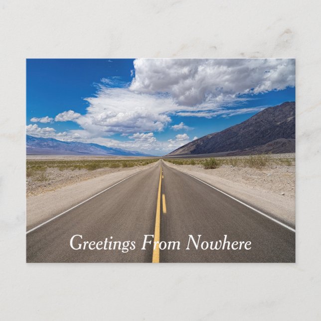 Carte Postale Salutations de Nulle Part (Devant)