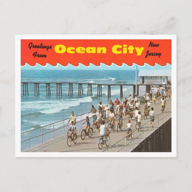 Carte Postale Salutations de Ocean City, New Jersey Travel (Devant)