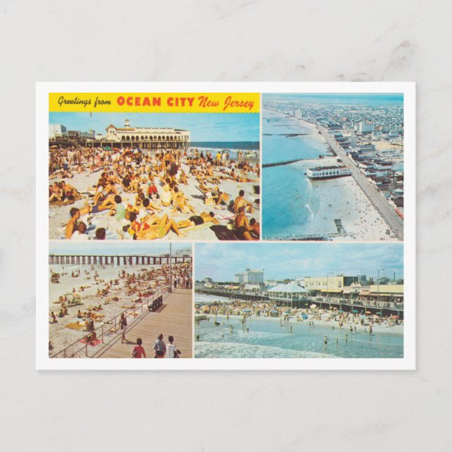 Carte Postale Salutations de Ocean City, New Jersey Travel (Devant)