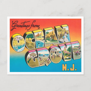 Carte Postale Salutations de Ocean Grove, New Jersey Travel