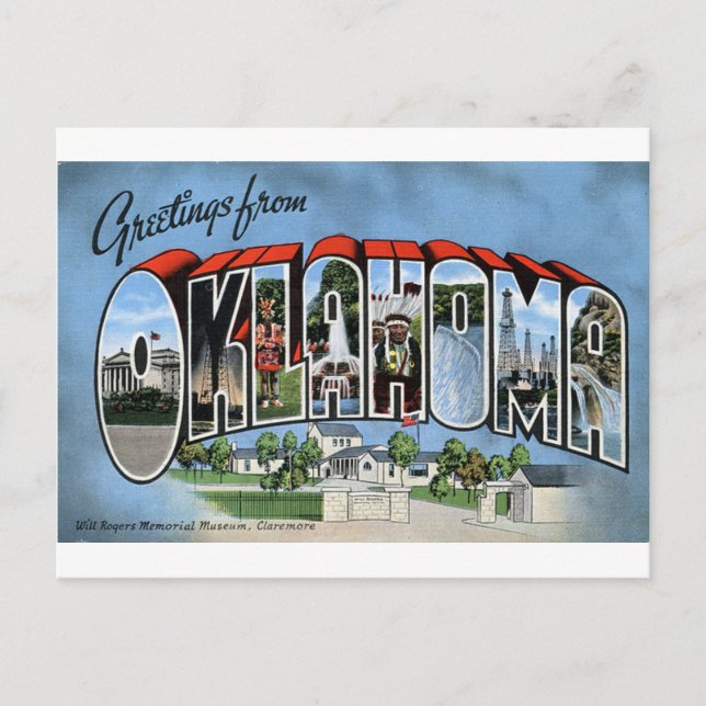 Carte Postale Salutations De Oklahoma (Devant)
