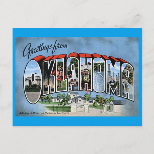 Carte Postale Salutations De Oklahoma (Devant)