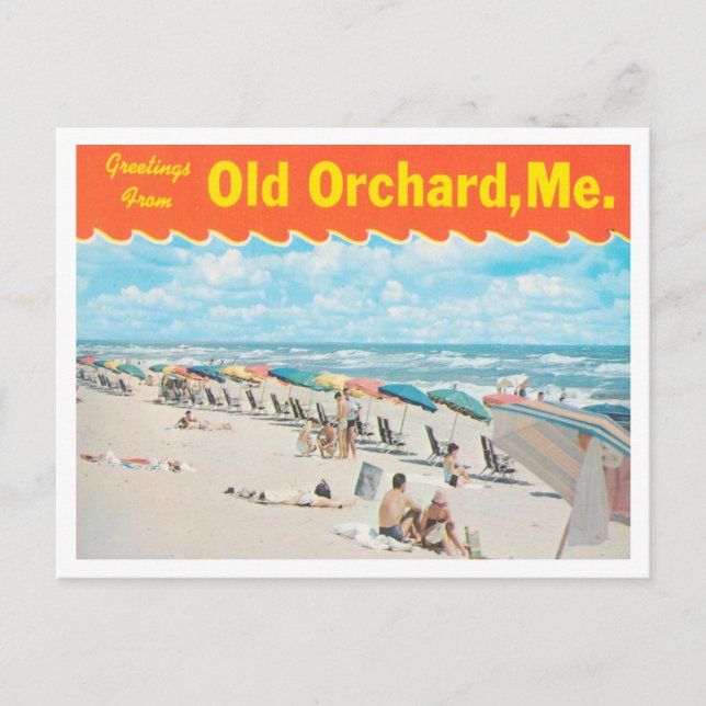 Carte Postale Salutations de Old Orchard Beach, Maine Travel (Devant)