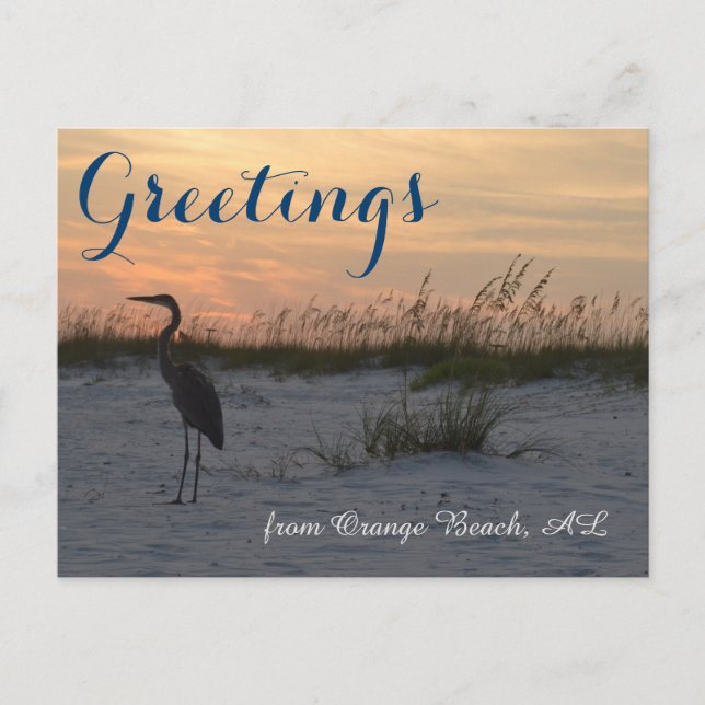 Carte Postale Salutations de Orange Beach, AL (Devant)