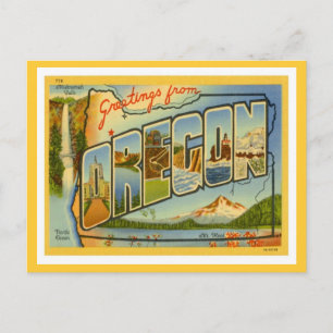 Carte Postale Salutations de Oregon OR