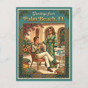Carte Postale Salutations de Palm Beach FL, Sophistiqué