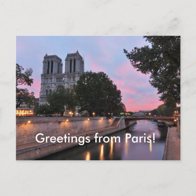 Carte Postale Salutations de Paris ! (Devant)