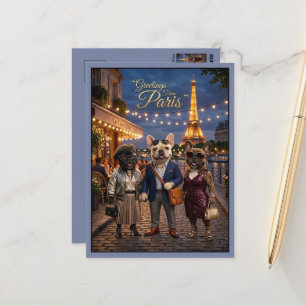 Carte Postale Salutations de Paris Travel