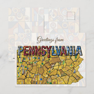 Carte Postale Salutations de Pennsylvanie